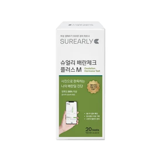 슈얼리 배란체크 플러스 M 배란테스트 스트립 20개입