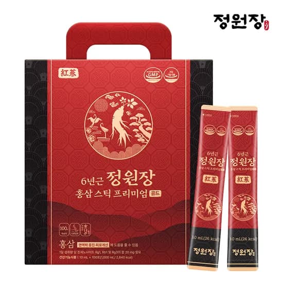 정원장 6년근 홍삼 스틱 프리미엄 골드 진세노이드액 1kg 1개