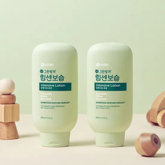 그린핑거 힘센보습  인텐시브 로션 블루베리 바닐라향 280ml / 신생아 아기 베이비, 향좋고 끈적임없는, 순하고 촉촉한 고보습 얼굴로션
