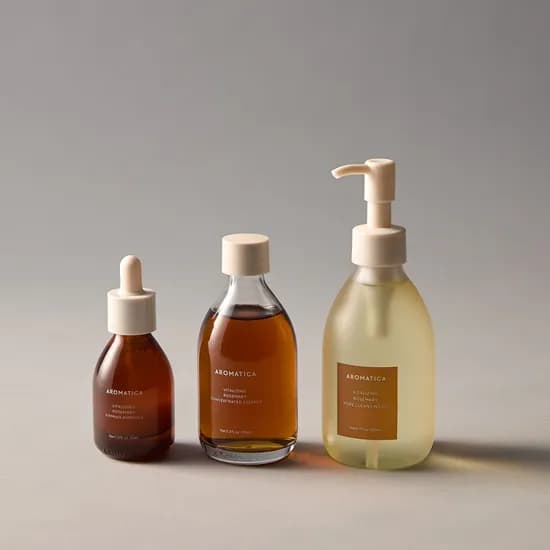 아로마티카 바이탈라이징 로즈마리 클렌징오일 200ML & 에센스 100ML & 앰플 30ML 3종 세트 슬로우에이징 모공 탄력 항산화 케어