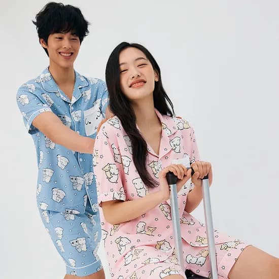 스파오 콜라보 반팔 파자마 모음 (가나디,산리오,먼작귀,망곰이,담곰이,리락쿠마,짱구,해리포터,몰티즈)