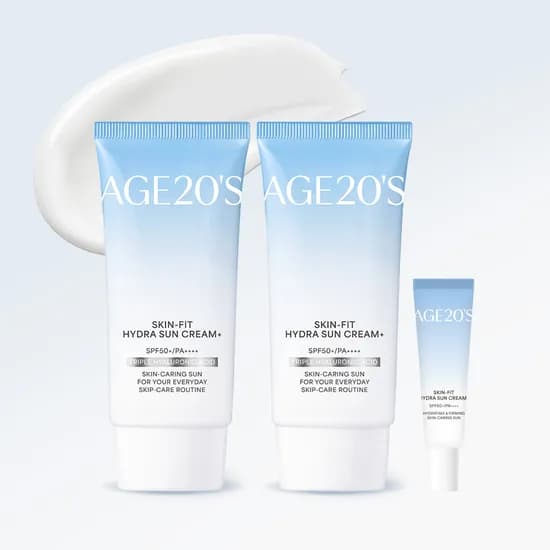 에이지투웨니스 스킨 핏 수분 선크림 플러스 50ml 2개(+선크림10ml) (SPF50+, PA++++)