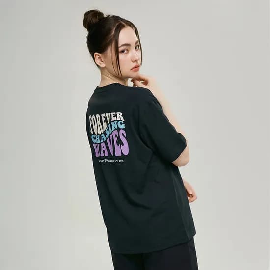 하이쿨링 여성 반팔 래쉬가드 체형커버 수영복 루즈핏 비치웨어 빅사이즈 블랙 29,000원