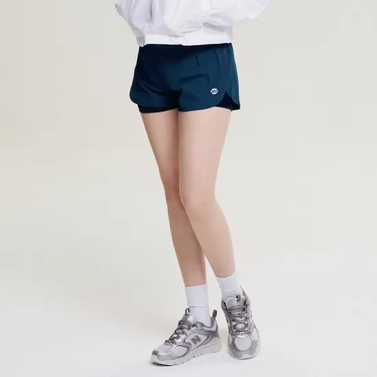 여성 컴팩트 라이트 투인원 레깅스 쇼츠 워터레깅스 래쉬가드 빅사이즈 반바지 네이비