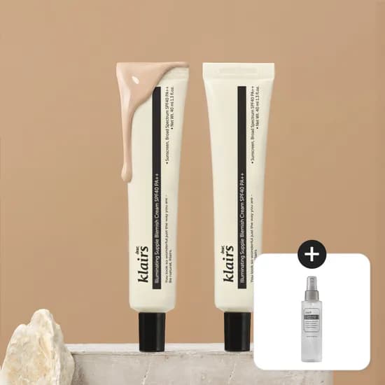 클레어스 일루미네이팅 서플 블레미쉬크림 40g, 2개 (SPF40 PA++) / 비비크림 자연스러운 톤업 모공커버