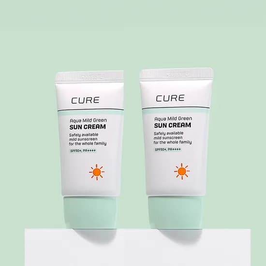 아쿠아 마일드 그린 선크림 SPF50+ PA++++ 40ml 2개