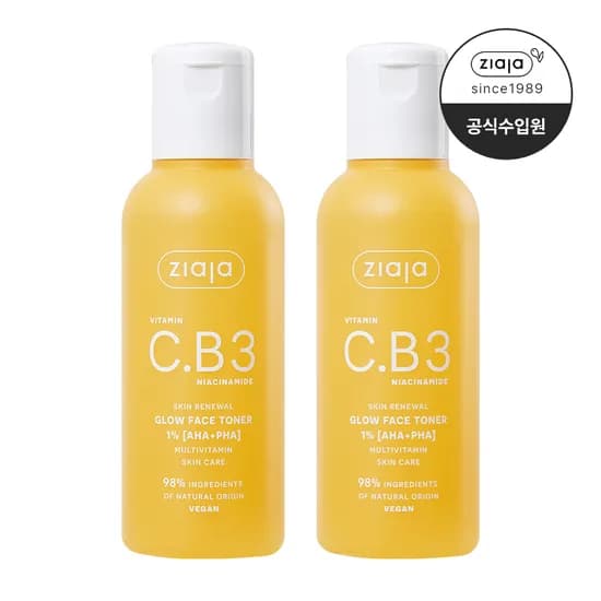지아자 비타민토너 비타민C B3 글로우토너 120ml, 2개