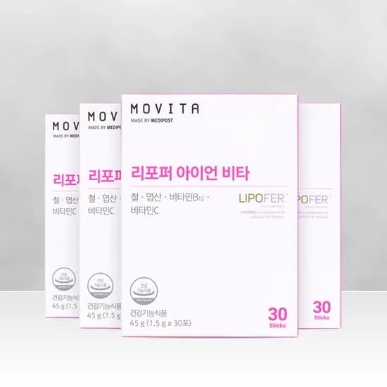 모비타 임산부 철분제 리포퍼 비타 엽산 분말형 영양제 30포 4개