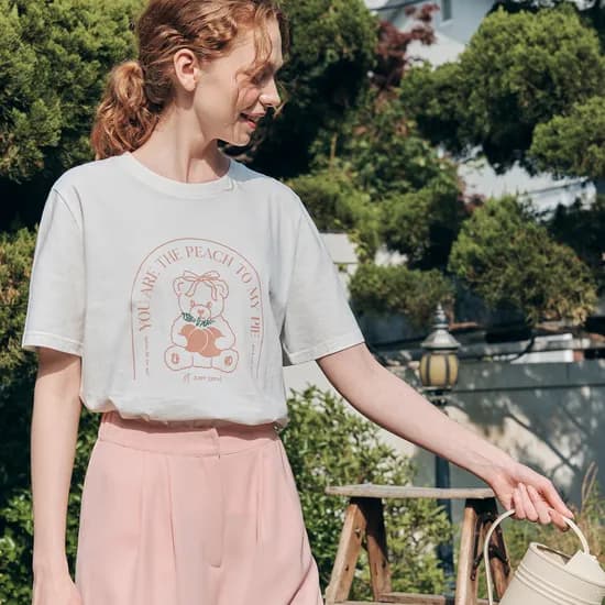 피치 베어 티셔츠 PEACH BEAR T-SHIRT