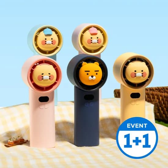 카카오프렌즈 Z터보 휴대용 핸디 선풍기 1+1