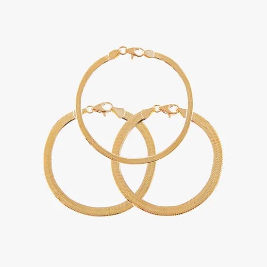 14K 18K 스네이크 뱀줄 3mm 4mm 5mm 체인 금 팔찌