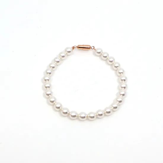 14k 6mm 스왈 진주 팔찌(자석잠금) OPPB0159