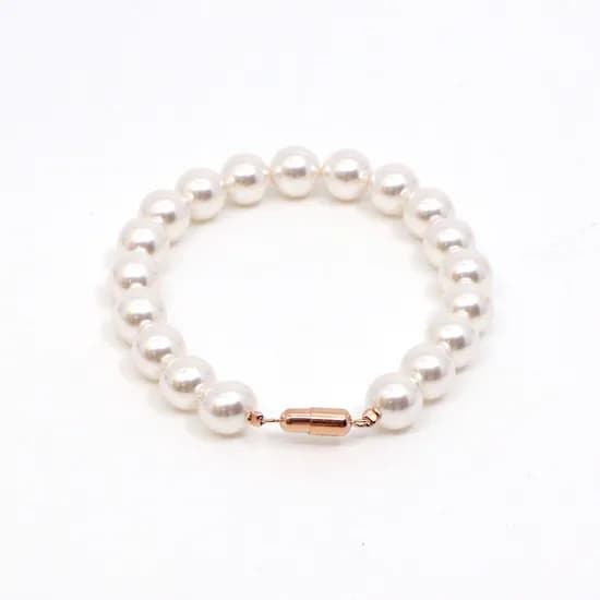 14k 8mm 스왈 진주 팔찌(자석잠금) OPPB0158