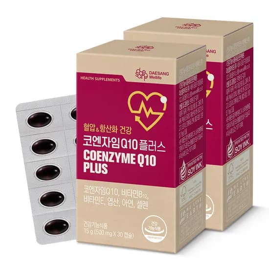 웰라이프 코엔자임Q10 플러스 500mg 30캡슐 2개