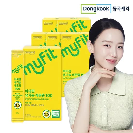 동국제약 마이핏 유기농 레몬즙 100% 레몬수 레몬원액 14포, 6개