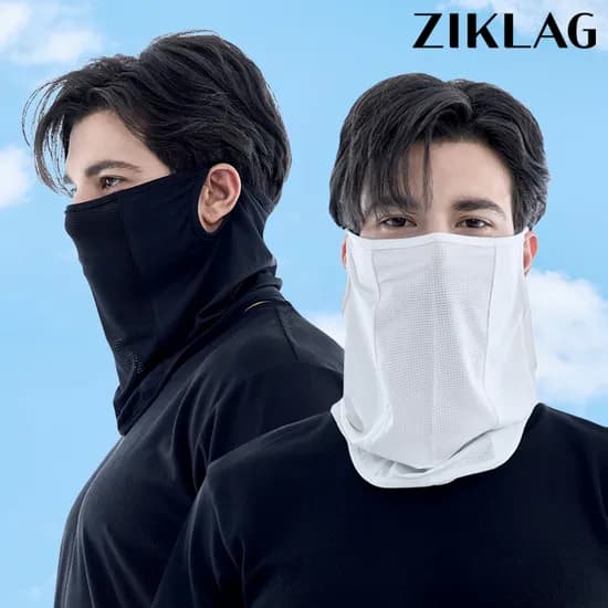 남녀공용 쿨 메쉬 마스크 2매 골프 자전거 스포츠 자외선 차단