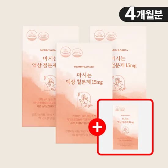 액상 철분제 비헴철 여성 청소년 철분 영양제 15mg 30포, 4개