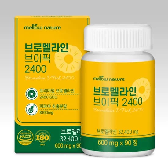브로멜라인 브이픽 2400GDU 칼륨 파파인 파파야 파인애플 1박스