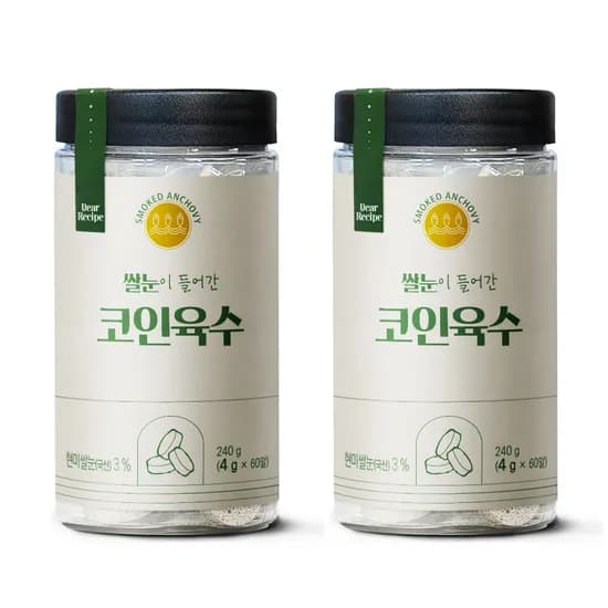 다담은 한알 코인육수 동전 조미료 쌀눈육수 60개입 2개 17,900원