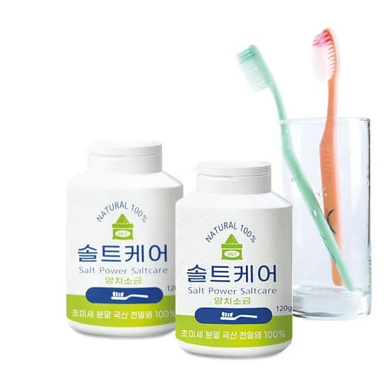 1+1 솔트케어 초미립자 천일염 양치소금 양치용 120gx2개입
