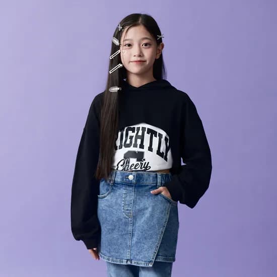 크롭 후드 박시 반팔세트 TGMH24804_7358
