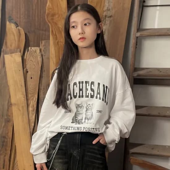 더데이걸 실사 박시 스웻셔츠 TGMA24802