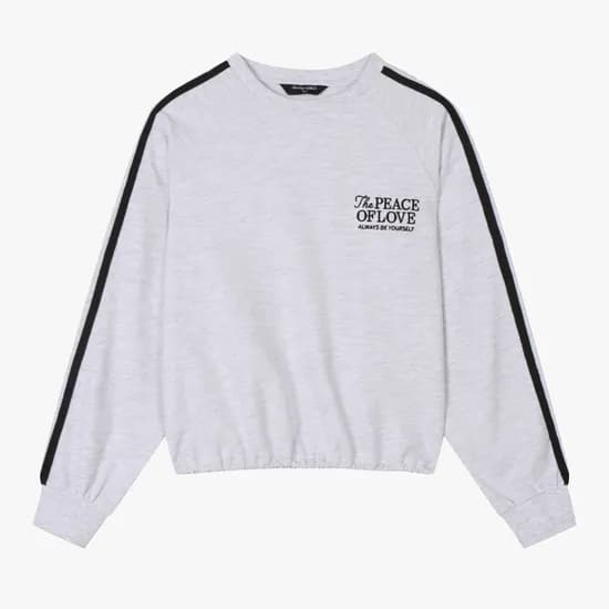밑단 조절 크롭 스웻셔츠