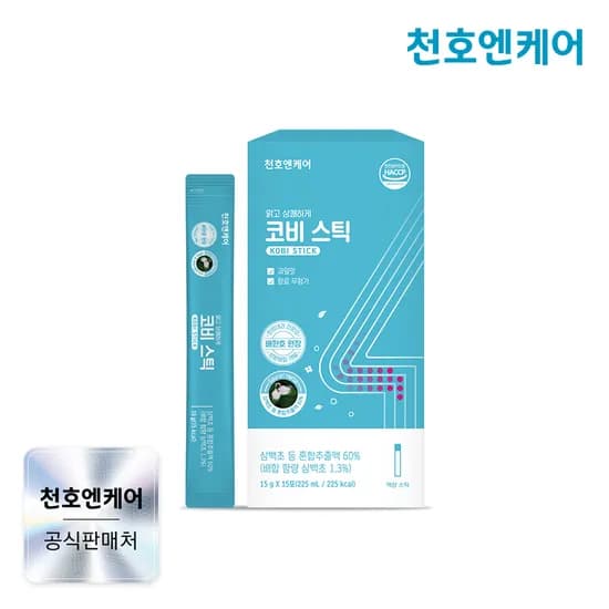 천호엔케어 국내산 삼백초 추출물 곰보배추 맥문동 도꼬마리 코비스틱 15포 1개