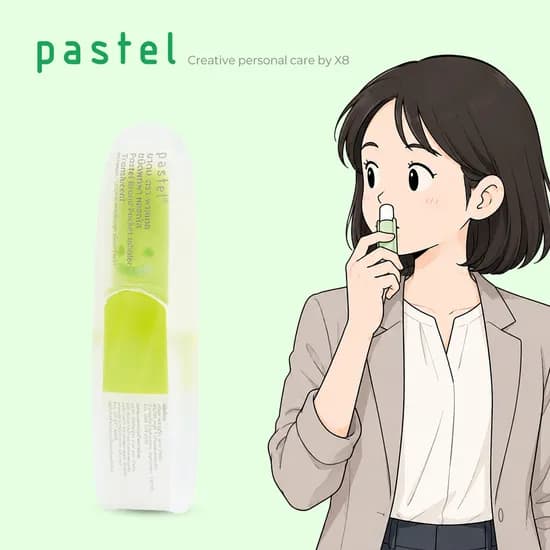 파스텔 야돔 포켓 인헤일러 투명 1개 비염 코뻥 코막힘 졸음 홍타이 아로마