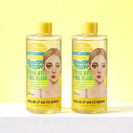 아리얼 스트레스 릴리빙 미셀라 립앤아이 리무버 300ml 2개