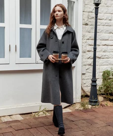 핸드메이드 메이플 울 롱 코트 HAND MADE MAPLE WOOL LONG COAT