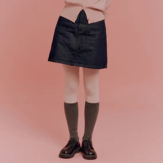 로엠 데님 미니 스커트 RMWJE49G15 29,940원