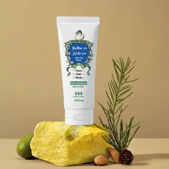 팀스모어 유황 다시마 올인원 수영 샴푸 바디워시 200ml 염소 케어 수영장 샴푸