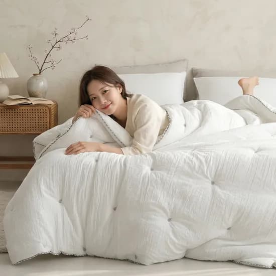 알러지케어 부드러운 이불 모달 사계절용 차렵이불 침구 스카이 화이트 슈퍼싱글