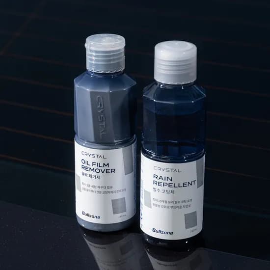 시야확보세트 뉴 크리스탈 발수코팅제 140ml+유막제거제140ml