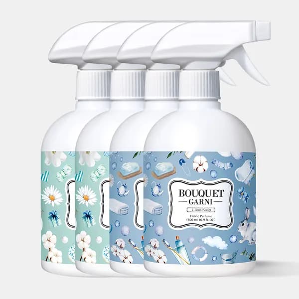 부케가르니 섬유탈취제 500ml 섬유향수 룸스프레이 소프트코튼 2개+클린솝 2개