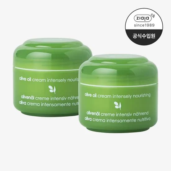 지아자 올리브 내추럴 인텐시브크림 고보습크림 50ml, 2개