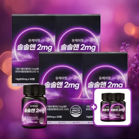 솔솔앤 멜라토닌 멜라토닉 2mg 30정 6개