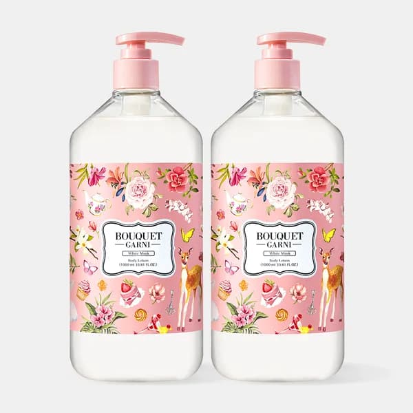 부케가르니 글로우 퍼퓸드 바디로션 대용량 1,000ml 화이트머스크 향