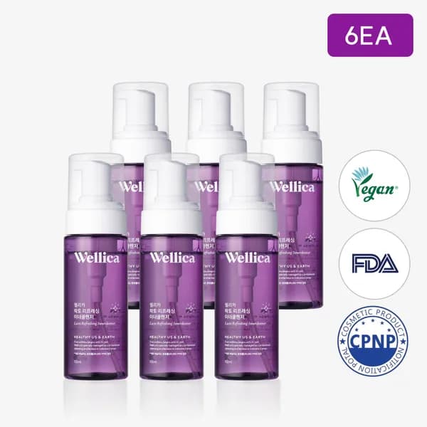 웰리카 여성청결제 질세정제 Y존케어 저자극 비건 약산성 150ml 6개
