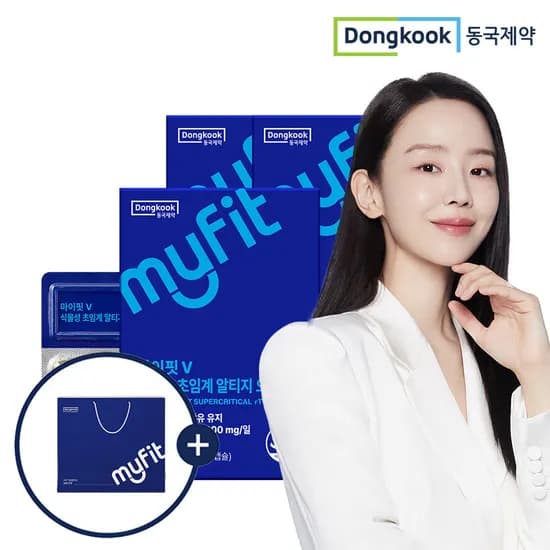 동국제약 마이핏V 식물성 초임계 rTG 알티지 오메가3 혈행건강 눈건강 30캡슐, 3개
