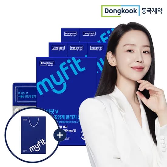 동국제약 마이핏V 식물성 초임계 rTG 알티지 오메가3 혈행건강 눈건강 30캡슐, 6개