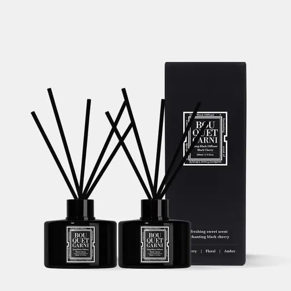 부케가르니 딥블랙 대용량 실내디퓨저 실내방향제 200ml 블랙체리 향 화장실 인테리어