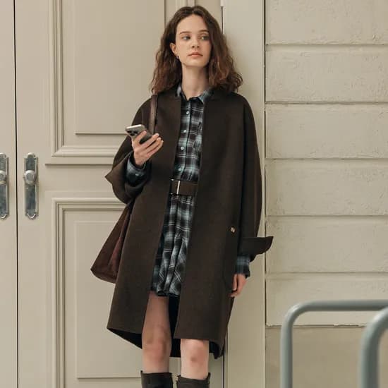 논버튼 핸드메이드 코트 NON-BUTTON HANDMADE COAT