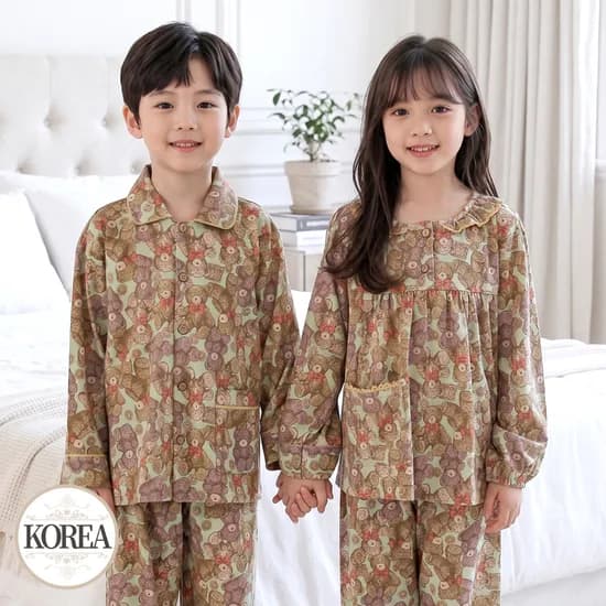 베어타운 아기 어린이 홈웨어 아동 아이 잠옷 상하세트 여아 남아 파자마