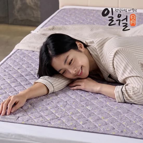 일월 전기매트 고급형 빗살무늬 초절전형 워셔블 전기장판 전기요 카본 탄소매트 싱글