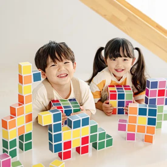 아오라 자석블럭 아기 유아 어린이 장난감 교구 큐브 (64pcs)