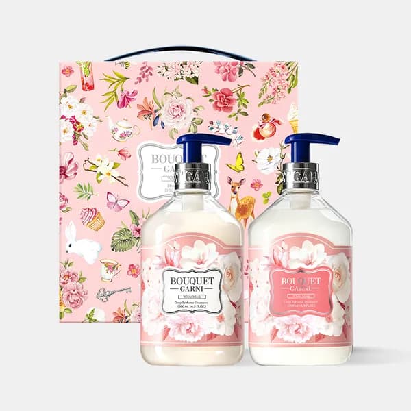 부케가르니 글로우 퍼퓸드 헤어케어 2종 선물세트 (샴푸 500ml+트리트먼트 500ml) 화이트머스크/베이비파우더 16,800원