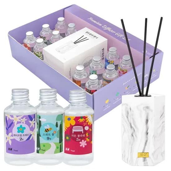 열두달의 향기 디퓨저 세트 화장실 인테리어 방향제 75ml
