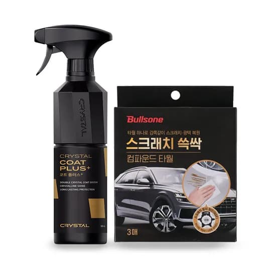 세차 복구 SET 뉴 크리스탈코트 플러스 500ml+스크래치 쓱싹